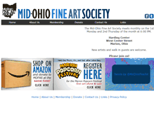 Tablet Screenshot of midohiofineartsociety.org